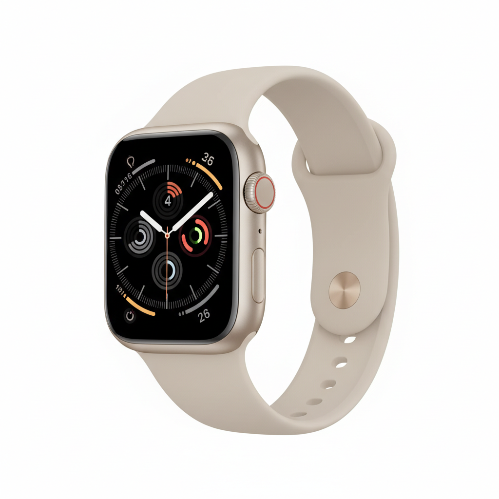 Apple Watch Series 8 Starlight Angle